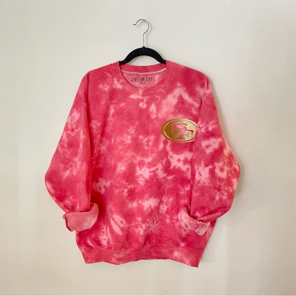 NEW san francisco 49ers tie dye crewneck